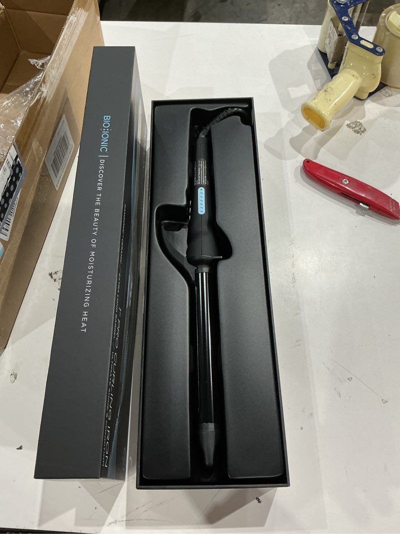 Condition photo showing Good Condition for bio ionic long barrel curling iron with moisture heat technology & nanoionic mx versatile curling wand - multiple barrel sizes for tight, classic, loose & soft curls