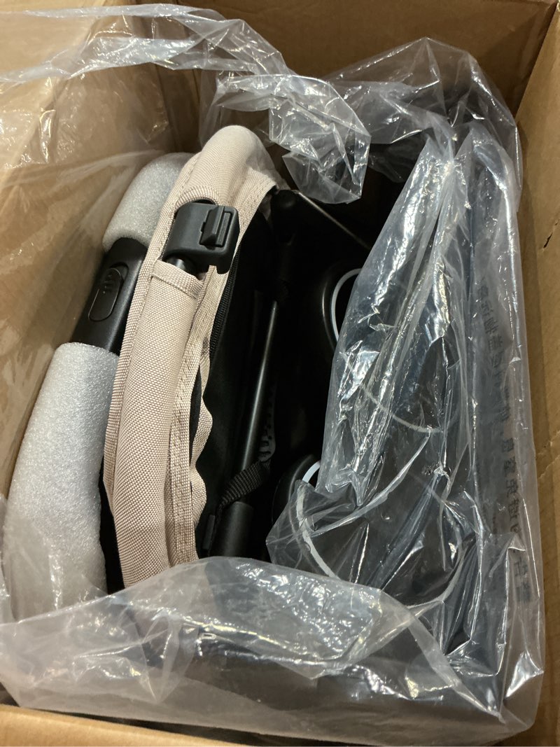 Condition photo showing New/Like New for t4 pro pet stroller for small medium dogs, cat strollers for 2 cats, 4 wheels folding pet stroller for cats with pad, canopy and cup holder, beige beige & net wall