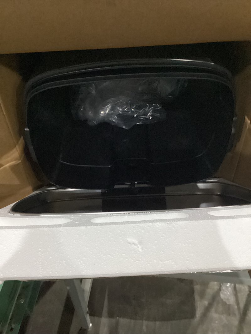 Condition photo showing Good Condition for Amazon Basics Smudge Resistant Rectangular Trash Can With Soft-Close Foot Pedal, Brushed Stainless Steel, 50 Liter/13.2 Gallon, Satin Nickel Finish, 16.7"L x 14.7"W x 25.9"H ['Satin Nickel'] ['50 Liter']