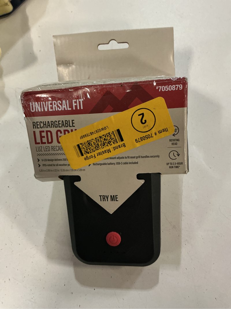 Condition photo showing New/Like New for master forge led clamp grill light
