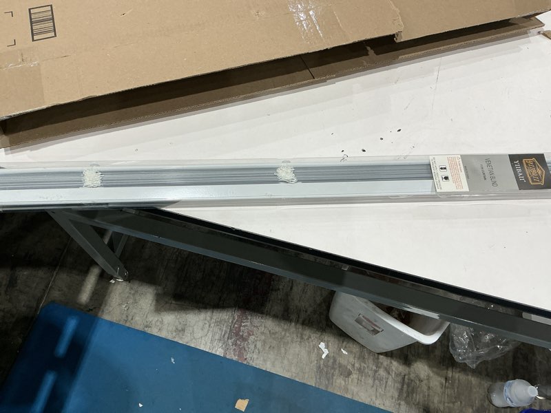 Condition photo showing New/Like New for yiibaii mini blinds suitable for 36" w x 64" h windows 1" aluminum horizontal venetian blinds darkening with rope and pole can mounted inside or outside white 36"w x 64"h