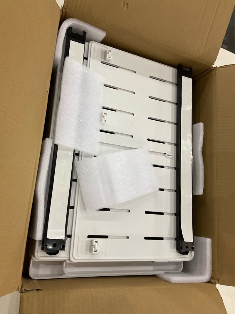 Condition photo showing New/Like New for Insputer Pull Out Cabinet Organizer Expandable (12.4"-20.08")W & (16.26"-22.44")D, Slide Out Drawers for Kitchen, Pantry with 2Pcs Magnetic Panel, 3 Slide Rails, No Drill Adhesive Roll Out Shelf White 16.26"-22.44"D x 12.4"-20.08"W(1Pack) White