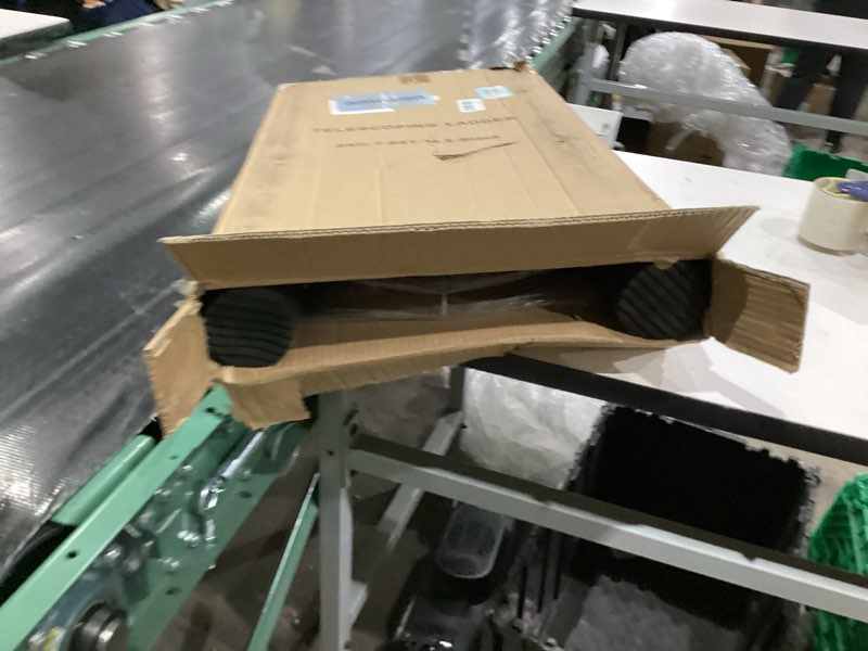 BOCOM 14.5 FT Aluminum Telescoping Ladder, Lightweight Multi-Purpose Collapsible Extension with 2 Tr