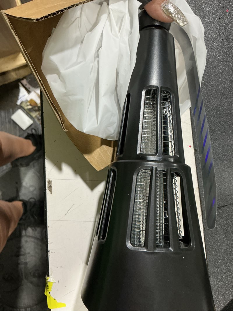 Condition photo showing Good Condition for magic mesh 2-in-1 fly fan & mosquito zapper | rechargeable electric | outdoor & indoor pest swatter & trap tool for killing bugs, insects & more, for patios, camping, yards | up to 2800v