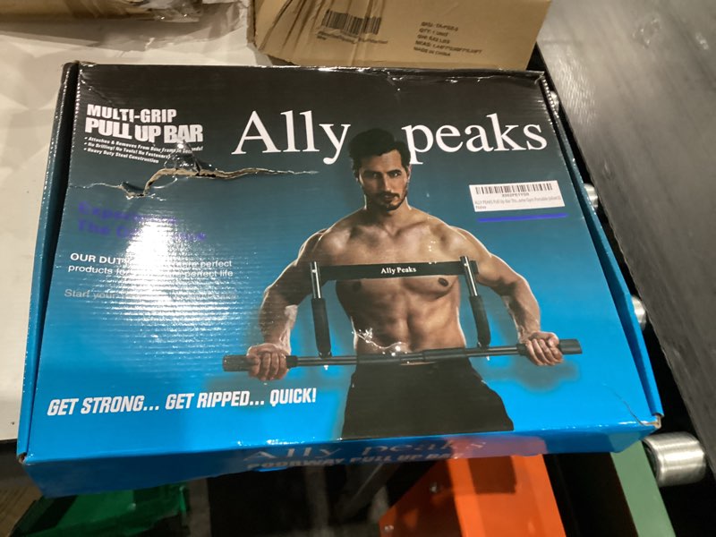 Condition photo showing New/Like New for Ally Peaks Pull Up Bar for Doorway | Thickened Steel Max Limit 440 lbs Upper Body Fitness Workout Bar| Multi-Grip Strength for Doorway | Indoor Chin-Up Bar Fitness Trainer for Home Gym Portable silver2