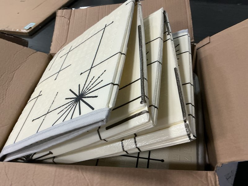 Condition photo showing Good Condition for Extra Large Baby Play Mat 79x70, Foldable Baby Play Mat for Floor, Waterproof, Safe & Thick Playmats for Babies and Toddlers, Non-Slip Backing Safe for Crawling&Tummy Time, Indoor & Outdoor Use Circle 79 X 70X 0.4