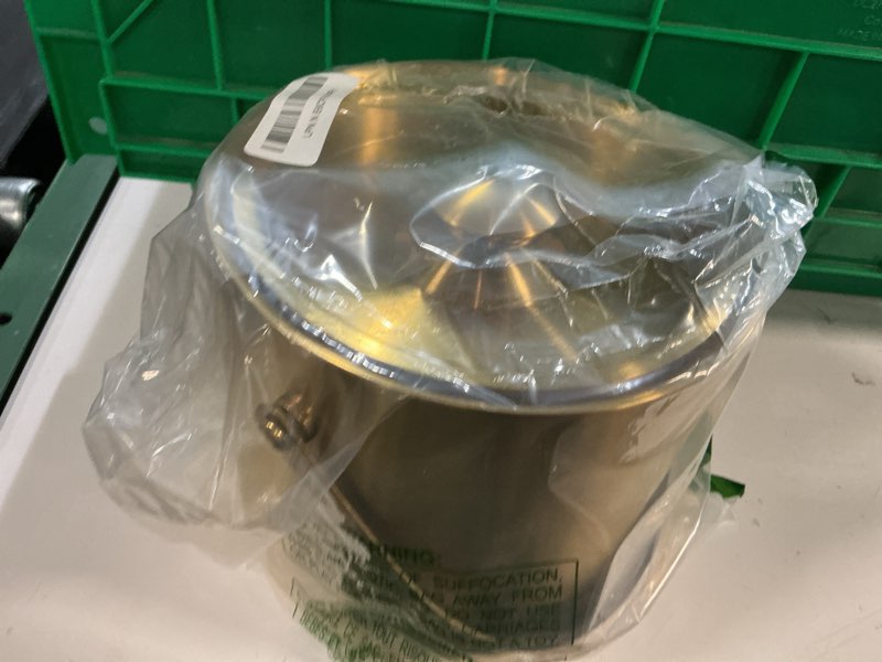 Condition photo showing Good Condition for 3l double wall insulated stainless steel ice bucket with scoop & strainer for cocktail bar,metal ice bucket for freezer with lid for parties.ice container to keep ice colder,bar cart accessories(gold) gold 3.0 liters