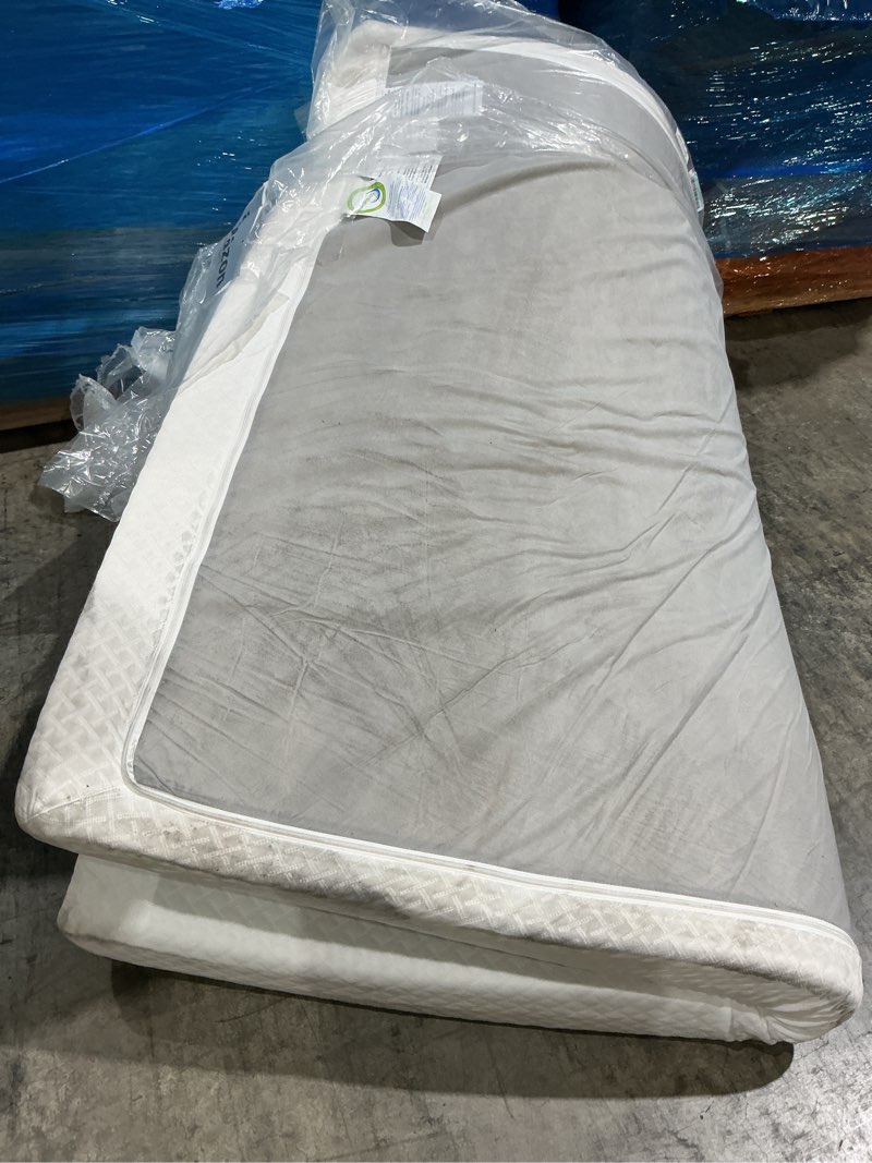 Condition photo showing As Is for egohome 5 inch full size mattress for kids, memory foam mattress with cooling green tea gel, relieve pressure with medium firm support, certipur-us certified, 75''l x 54''w, white medium firm 5.0 inches full