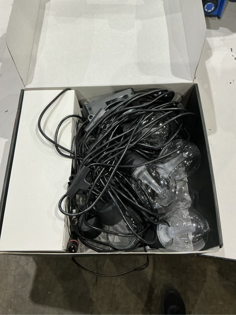 Condition photo showing As Is for govee 48ft smart outdoor clear bulb string lights