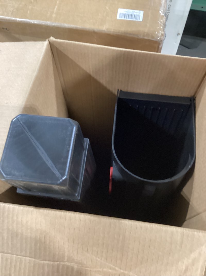 Condition photo showing As Is for craftsman mailbox & post kit, large outdoor mailbox, durable plastic, easy to install, flag included, black