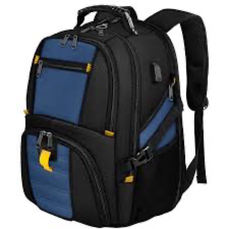 YOREPEK Travel Backpack, Extra Large 50L Laptop Backpacks for Men Women, Water Resistant College Backpack Airline Approved Business Bag with USB Charging Port Fits 17 Inch Computer, Roy Blue