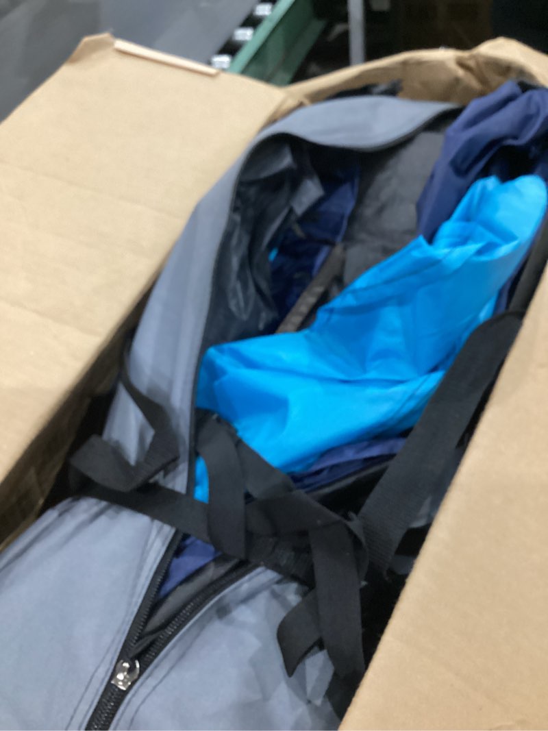Condition photo showing As Is for ktt extra large tent 6-10-12-14 person(a),family cabin tents,2 rooms,3 doors and 3 windows with mesh,straight wall,waterproof,double layer,big tent for outdoor,picnic,camping,family gathering dark blue-14 person 14 person