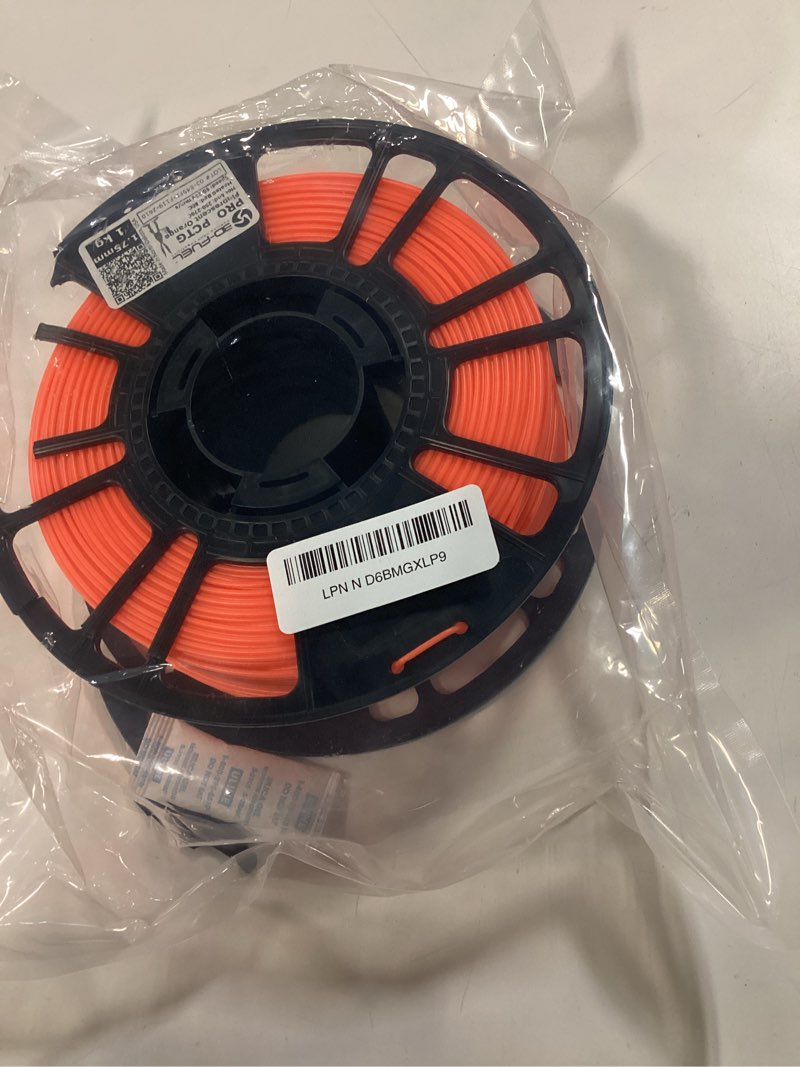 Condition photo showing New/Like New for 3d-fuel tough pro pctg filament for 3d printing, better than petg filament, made in the usa, 3d printer filament, dimensional accuracy +/- 0.02 mm, 1.75mm, 1 kg spool, fluorescent orange fluorescent orange 1 kg