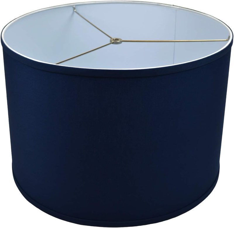 ( similar)fenchelshades.com 18\" top diameter x 18\" bottom diameter 14\" height cylinder drum lampshade usa made (linen overcast)