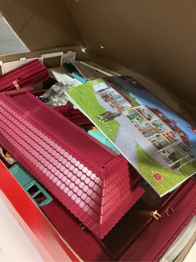Condition photo showing Good Condition for Schleich Horse Club - 227PC Lisa Transporter Playset – Horse Toy Trailer Set with Family, 3 Horses, Dog, Grooming Station & Rooftop Pool for Real Water Play – Realistic Toys for Kids Ages 5+ | 42619