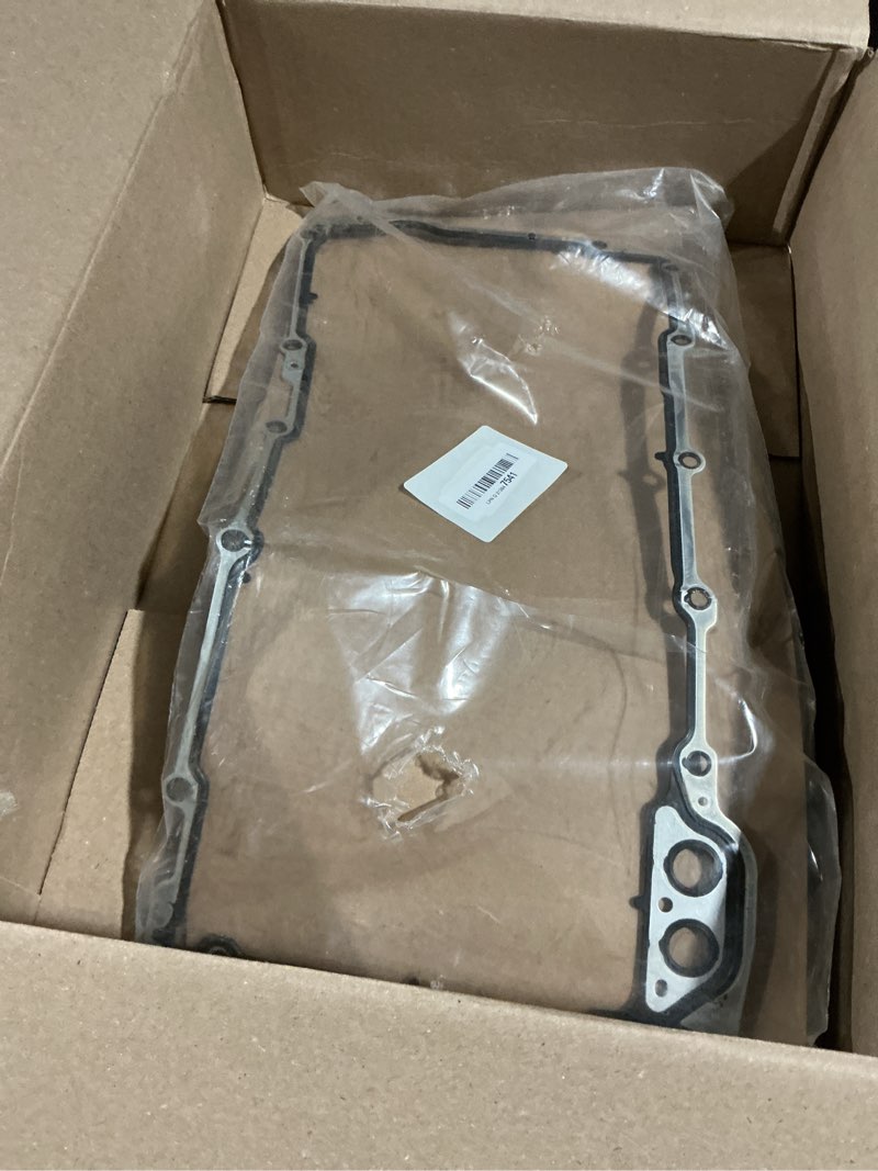 Condition photo showing As Is for oil pan gasket set - compatible with 4.8l 5.3l 6.0l 6.2l chevy silverado, suburban, tahoe, trailblazer, gmc sierra, yukon, cadillac escalade - replace 12612350 os30693r