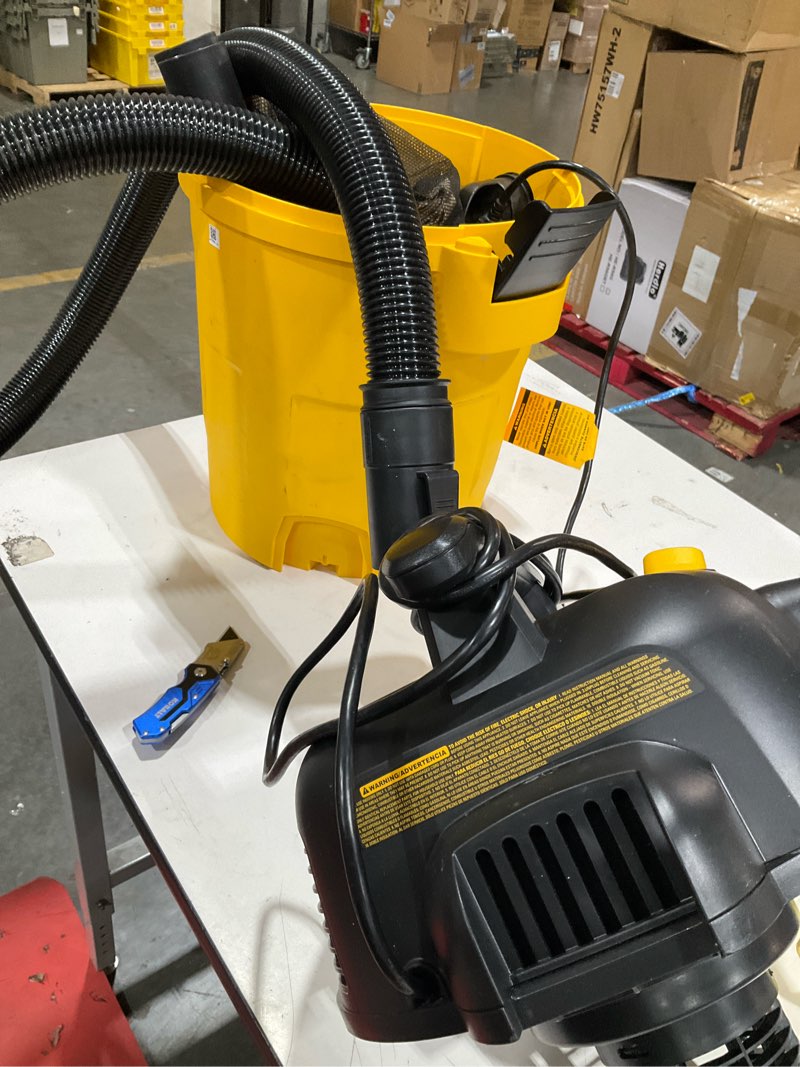 Condition photo showing As Is for dewalt stealthsonic 6-gallon 4 hp corded wet/dry shop vacuum