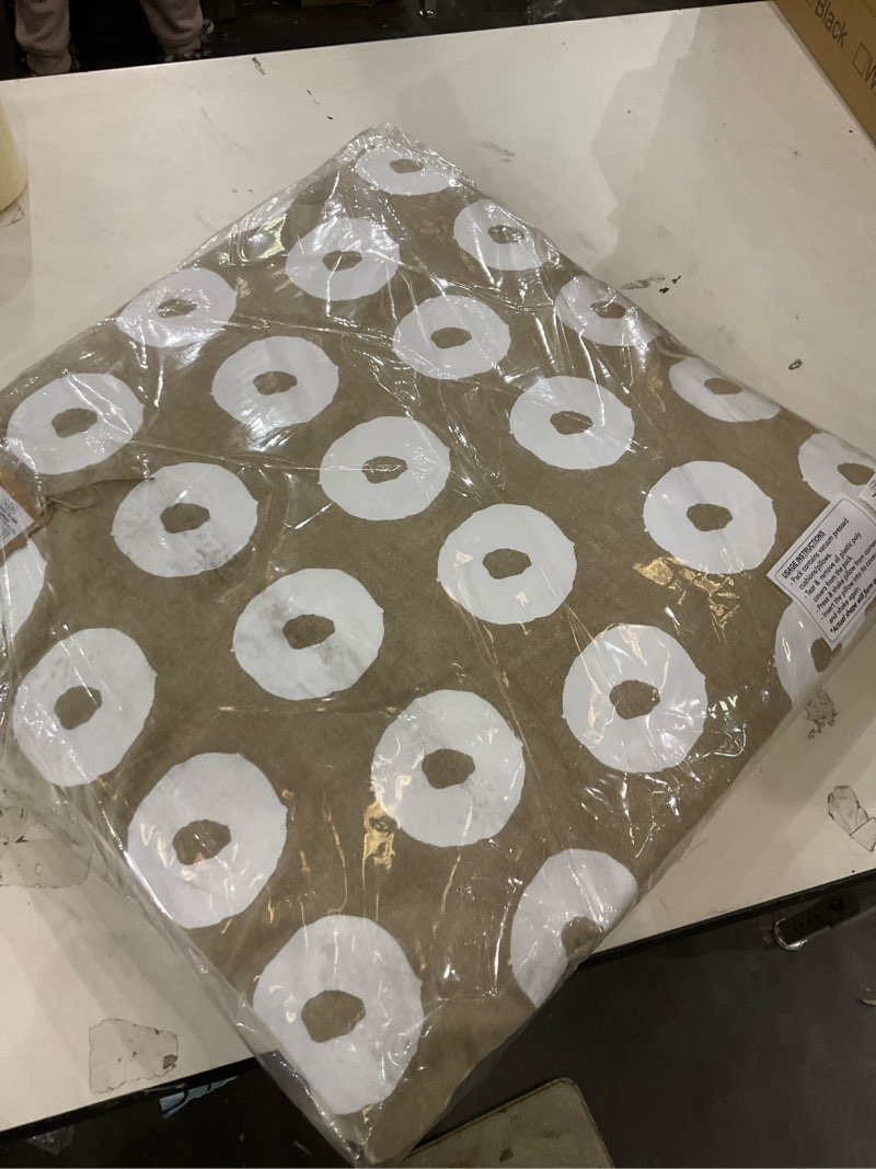 Square chambray dotted pillow