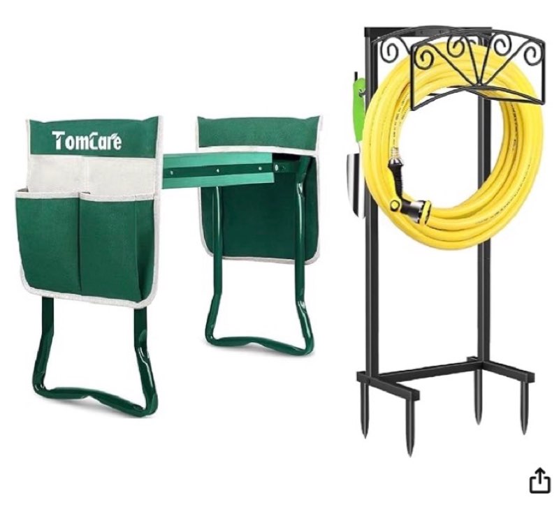 tomcare upgraded garden kneeler seat and hose holder
