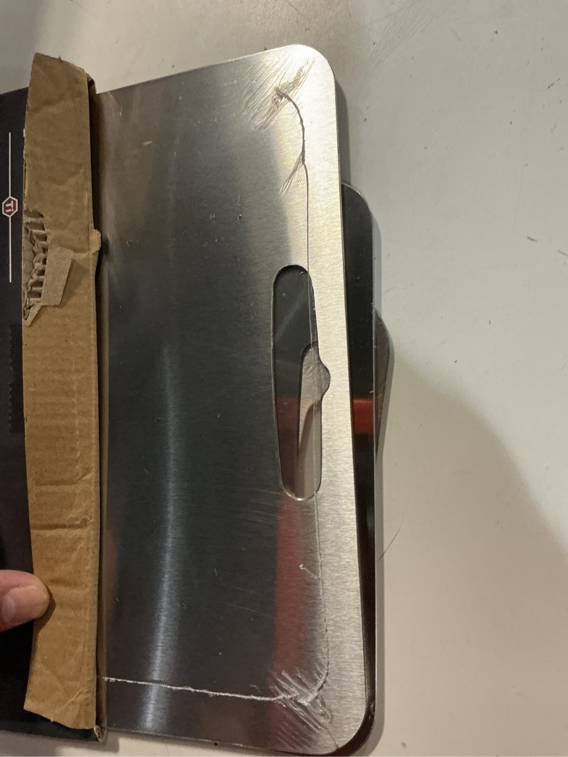 Condition photo showing Good Condition for titanium cutting board set of 3, 100% pure titanium cutting boards for kitchen, non-toxic, double-sided chopping boards for raw & cooked food, handles included, dishwasher safe(m+l+xl) 16"l x 10"w(m+l+xl)