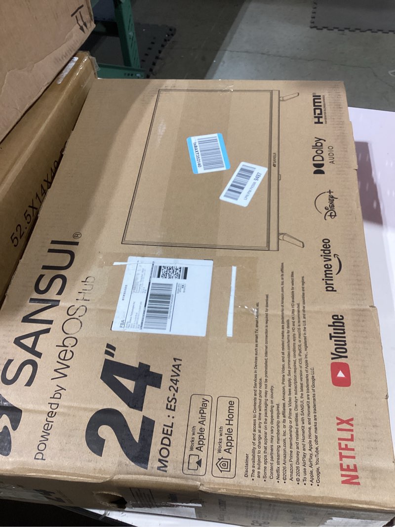 Condition photo showing Good Condition for sansui 24 inch 768p dled smart webos tv | small television with chromecast built in | webos hub compatible with homekit | support airplay & wifi connection & bluetooth 5.2&2 * 8w speakers 24" smart webos tv