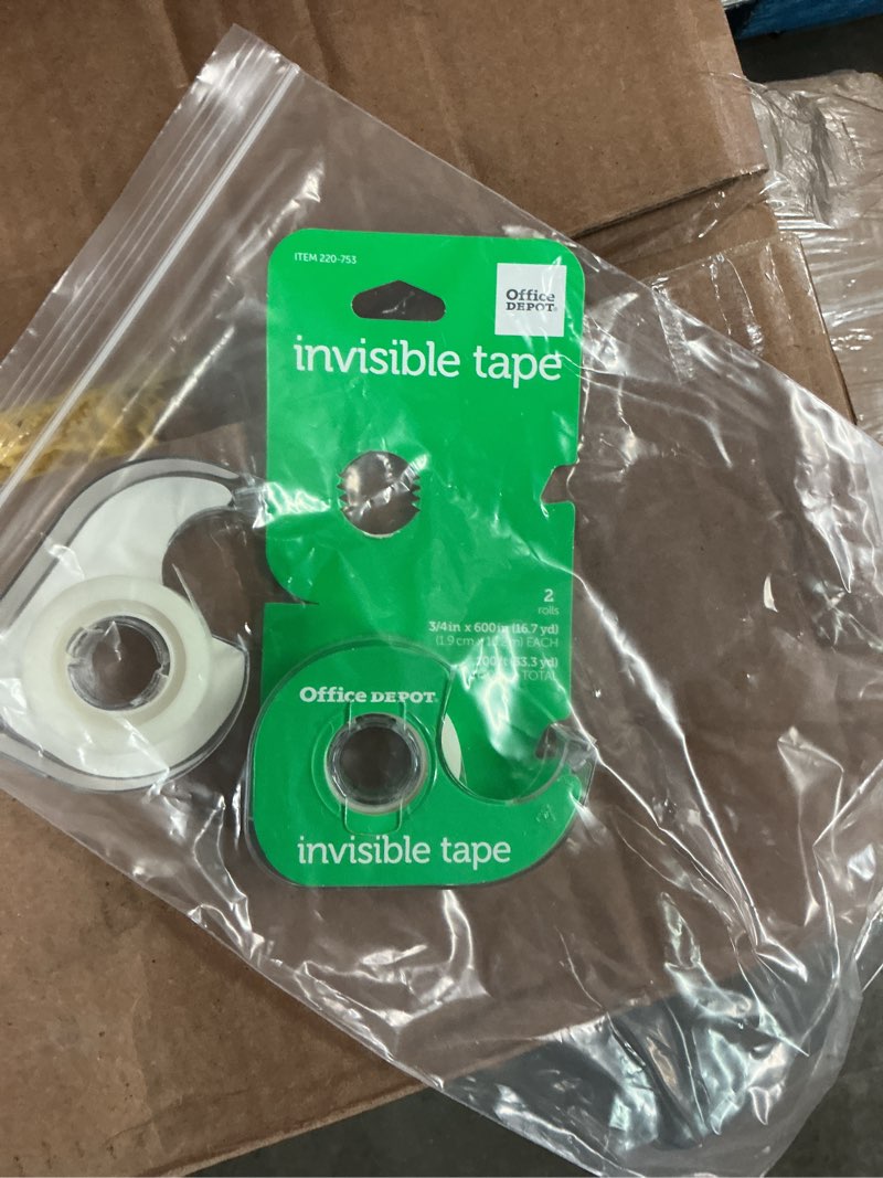 Condition photo showing Good Condition for office depot invisible tape in dispensers, 3/4in. x 600in., pack of 2, od-id3416-2b