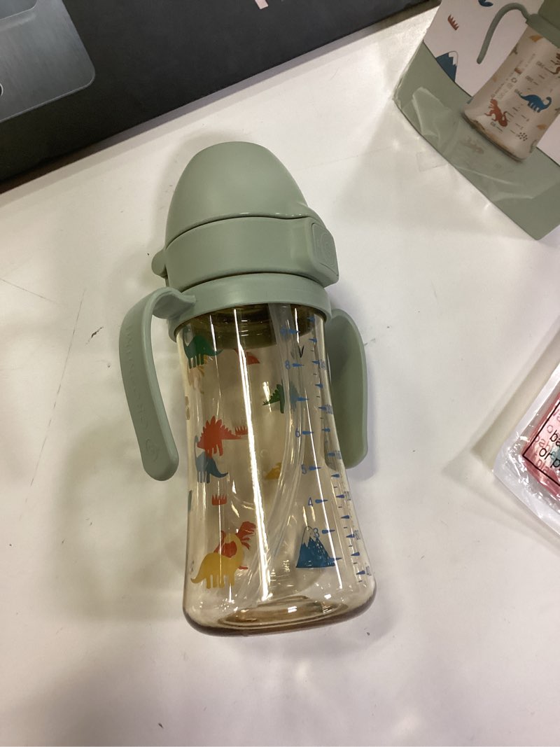 Condition photo showing Good Condition for GROSMIMI Flip Top Spill Proof Sippy Cup, PPSU, BPA Free, 10 oz, Stage 2 Straw for Toddlers (Dinosaur)
