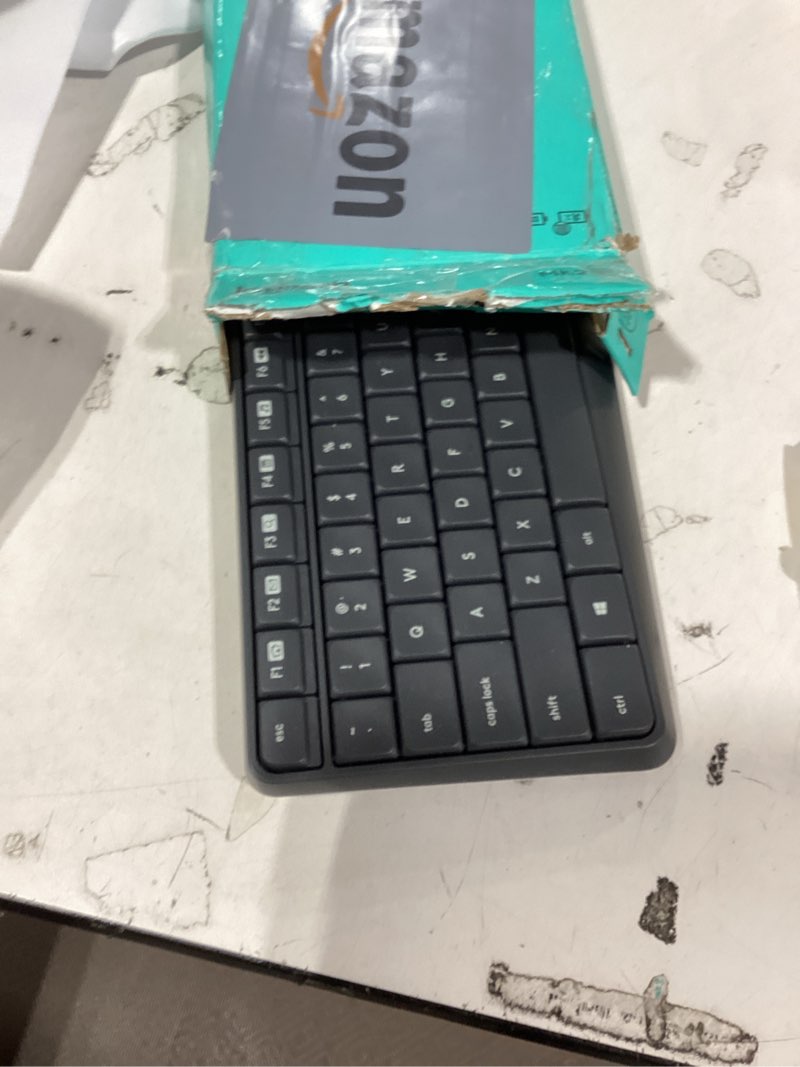 Condition photo showing Good Condition for logitech mk235 wireless keyboard and mouse combo for windows, 2.4 ghz wireless unifying usb receiver, 15 fn keys, long battery life, compatible with pc, laptop