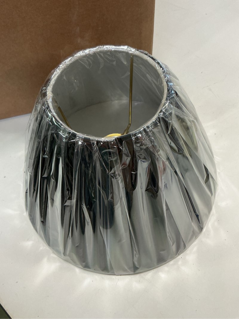 Condition photo showing Good Condition for Black  Linen Barrel Lamp Shade for Table Lamps,6\" Top x 10\" Bottom x 7\" High Small Lamp Shade,Beige Modern Fabric Lampshade,Replaceable Spider Fitter Home Decor Shade