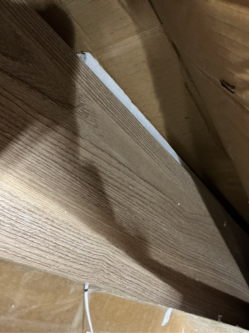 Condition photo showing Good Condition for TIQLAB Height Adjustable Electric Standing Desk, 55 x 24 inch, Sit Stand Up Desk, Splice Board, Computer Home Office Desk, White Frame/Maple Top 55*24 inch Maple