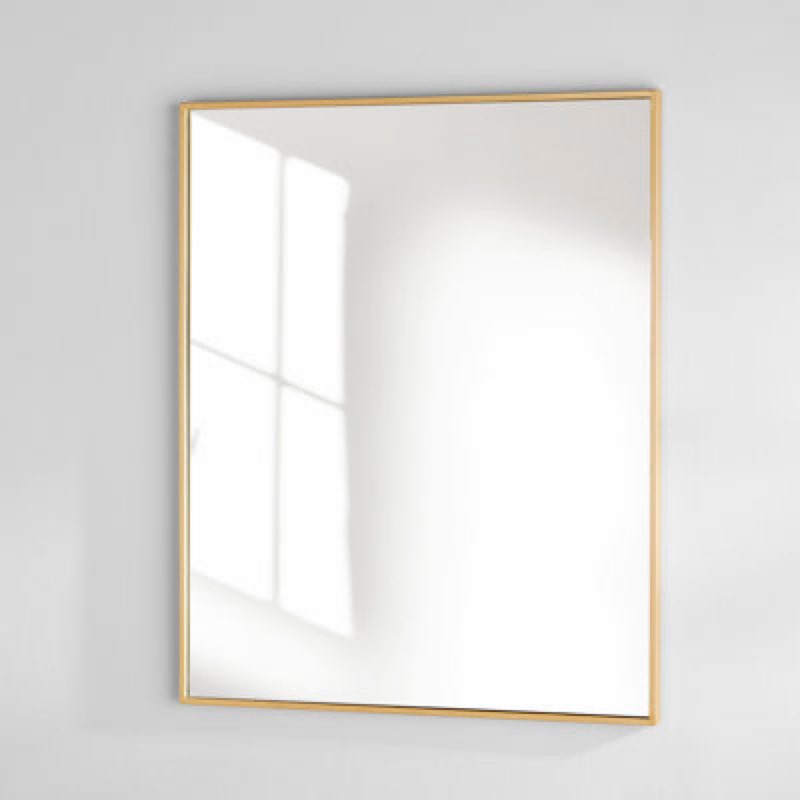 Sabine Metal Rectangle Wall Mirror Size: 48" x 36" Finish