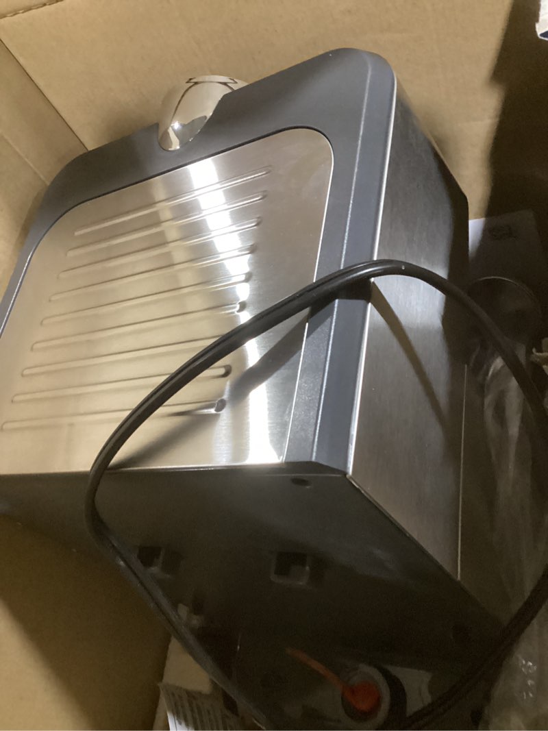 Condition photo showing As Is for de’longhi classic espresso machine with milk frother, 15-bar pump & temperature control - barista coffee maker kit for espresso, latte, cappuccino & iced