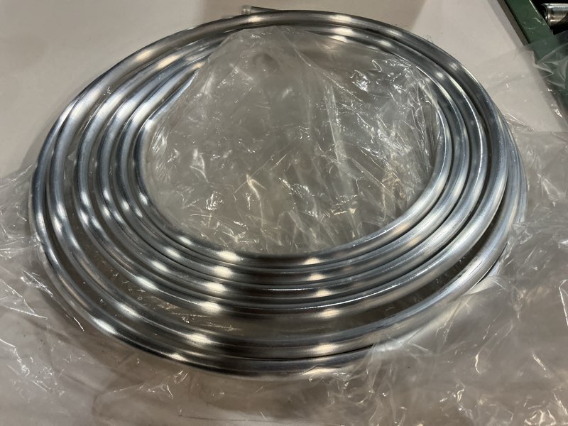 Condition photo showing Good Condition for 5/8" od aluminum hard fuel line hardline tube tubing coil 25 feet roll 5/8"od 25ft