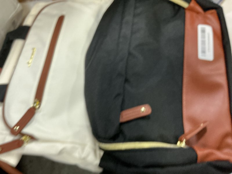 Condition photo showing New/Like New for lovevook lunch backpack for women, 15.6 inch laptop bag with insulated cooler lunch box, work backpack for teacher nurse, travel backpack lunch bag for camping picnic daily use black-white-brown 15.6 inch