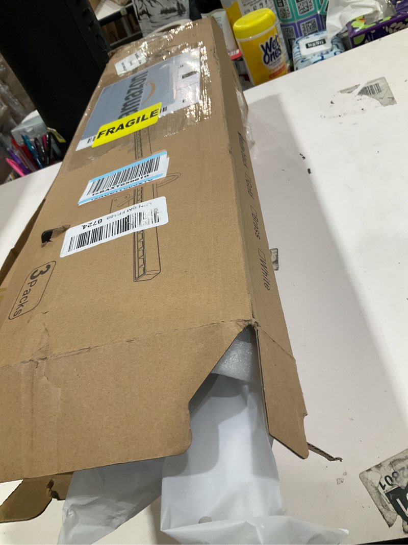 Condition photo showing As Is for 24Inch Picture Lights Battery Powered -3 Pack Black Wireless Remote Control Sconces for Gallery, Living Room, Museum & Large Wall Art