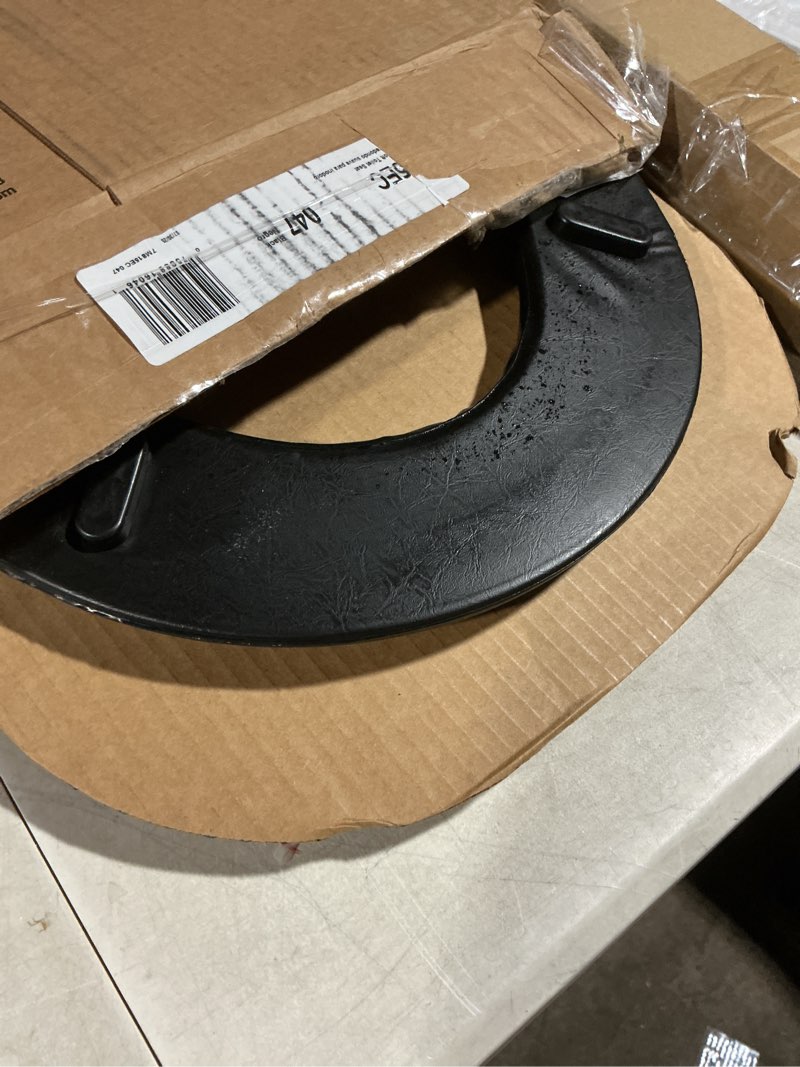 Condition photo showing As Is for Bemis 4006560 Round Black Soft Toilet Seat  Black