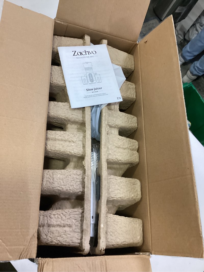 Condition photo showing New/Like New for Cold Press Juicer Machines, 5.8" Large Feed Chute Slow Masticating Juice Maker for Whole Vegetable and Fruit, Easy to Clean, 300W High Juice Yield - MP-802M (Black) Dark Grey