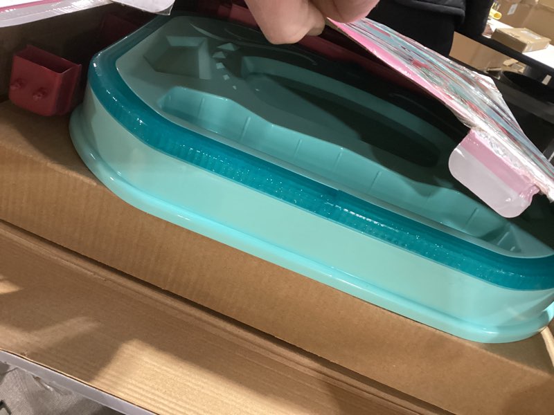 Condition photo showing As Is for Toddler Vanity Table for Girls — Princess Makeup Playset with Light & Sound Mirror, Magic Sensor, Stool & Accessories, Pretend Beauty Toy for Ages 3+