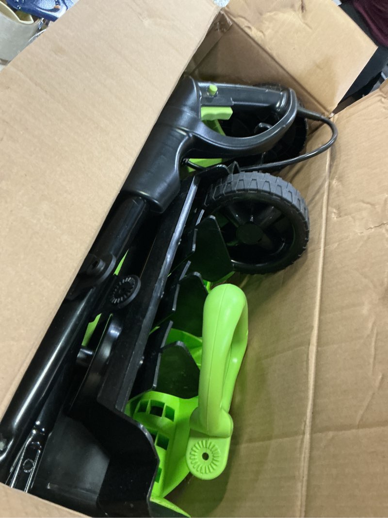 Condition photo showing As Is for Earthwise SN70016 Electric Corded 12Amp Snow Shovel, 16" Width, 430lbs/Minute 16-Inch, 12-Amp Corded