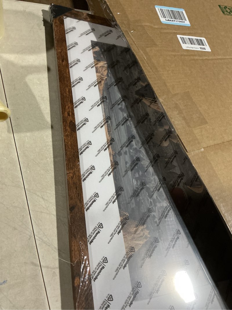 Condition photo showing Good Condition for Wood 22x22 Picture Frame with 18x18 Mat Deep Brown, Display 18x18 with Mat or 22x22 without Mat, Wood 22 by 22 Photo Frame, 22 x 22 Frame for Wall Hanging Display, Deep Brown 1 22x22 inch