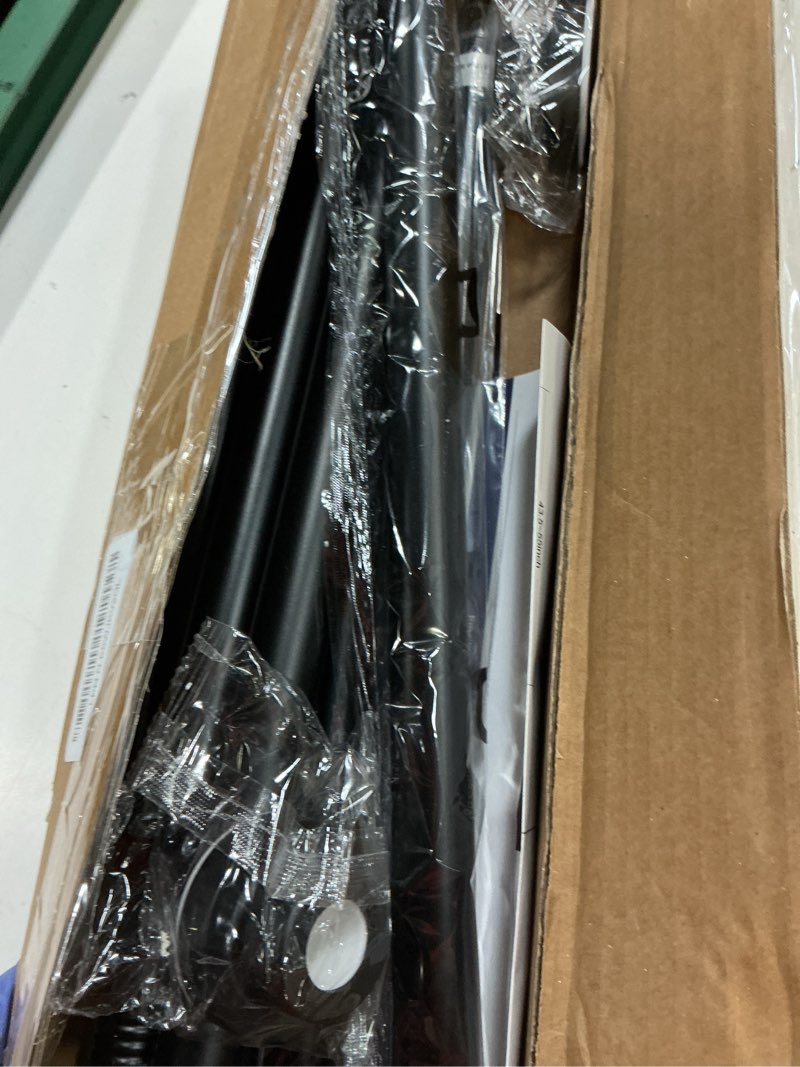 Condition photo showing Good Condition for enjoybasics 2 pack adjustable spring tension curtain rods 32 to 66 inches, stainless steel matte black shower rod no drilling for window, bathroom, closet, room divider, 7/8" diameter black 32-66"