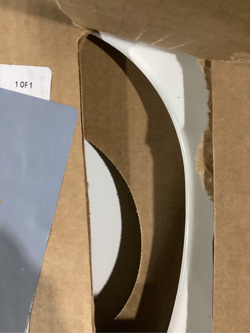 Condition photo showing New/Like New for Mayfair Cassel Slow Close Toilet Seat, Easy Clean, Non Slip Premium Wood Seat, Easy Install, Made in USA, Elongated, White Elongated 1 - Toilet Seat