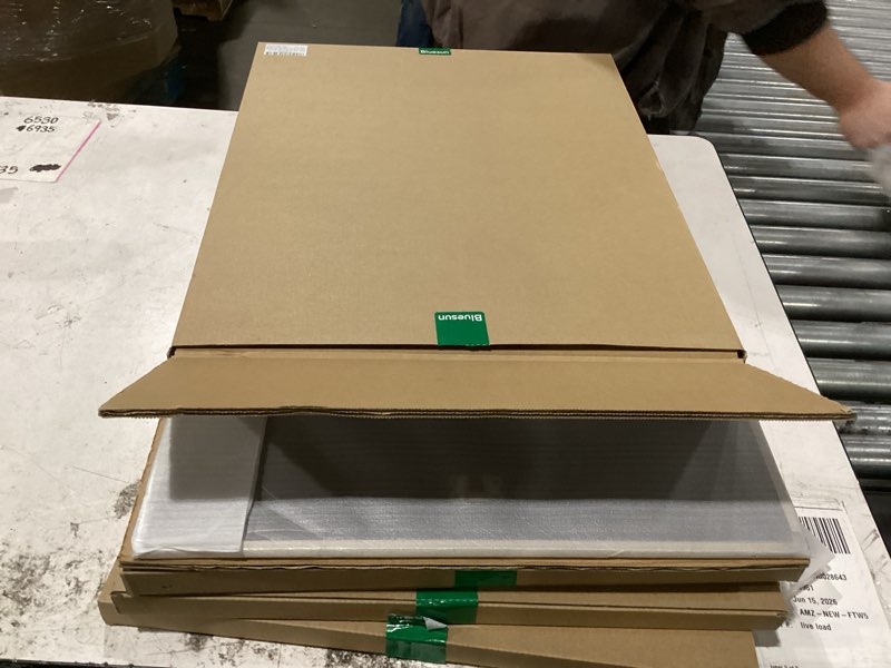 Condition photo showing New/Like New for bluesun 16x20 picture frame white gifts for mom, women, wife - metal frames 20x16 round-cornered great for vertical and horizontal display (16x20, gold) 16x20?1 pcs? gold+dots