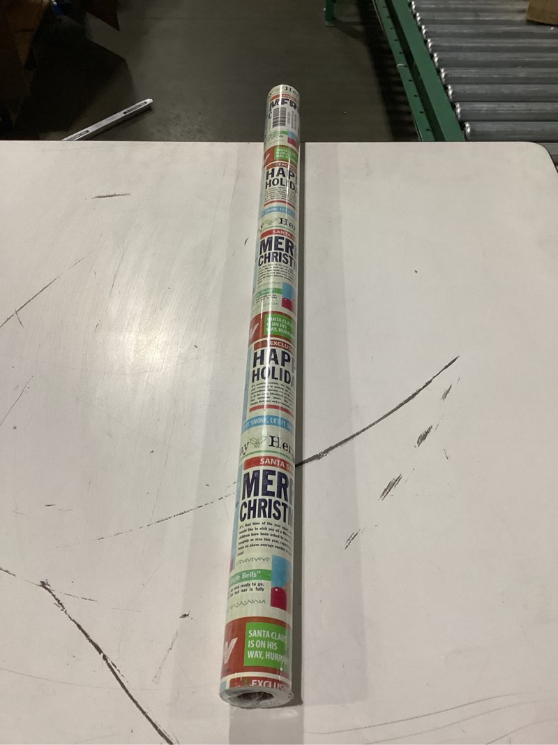 Condition photo showing New/Like New for BIOBROWN Reversible Christmas Wrapping Paper - 17 Inch X 33 Feet (46.7 sq. ft. ttl.) - Holiday Trees and Bow Design Perfect for Xmas, Party, Holiday Gift Wrap Blue Christmas Tree and Bow 1 roll (Pack of 1)