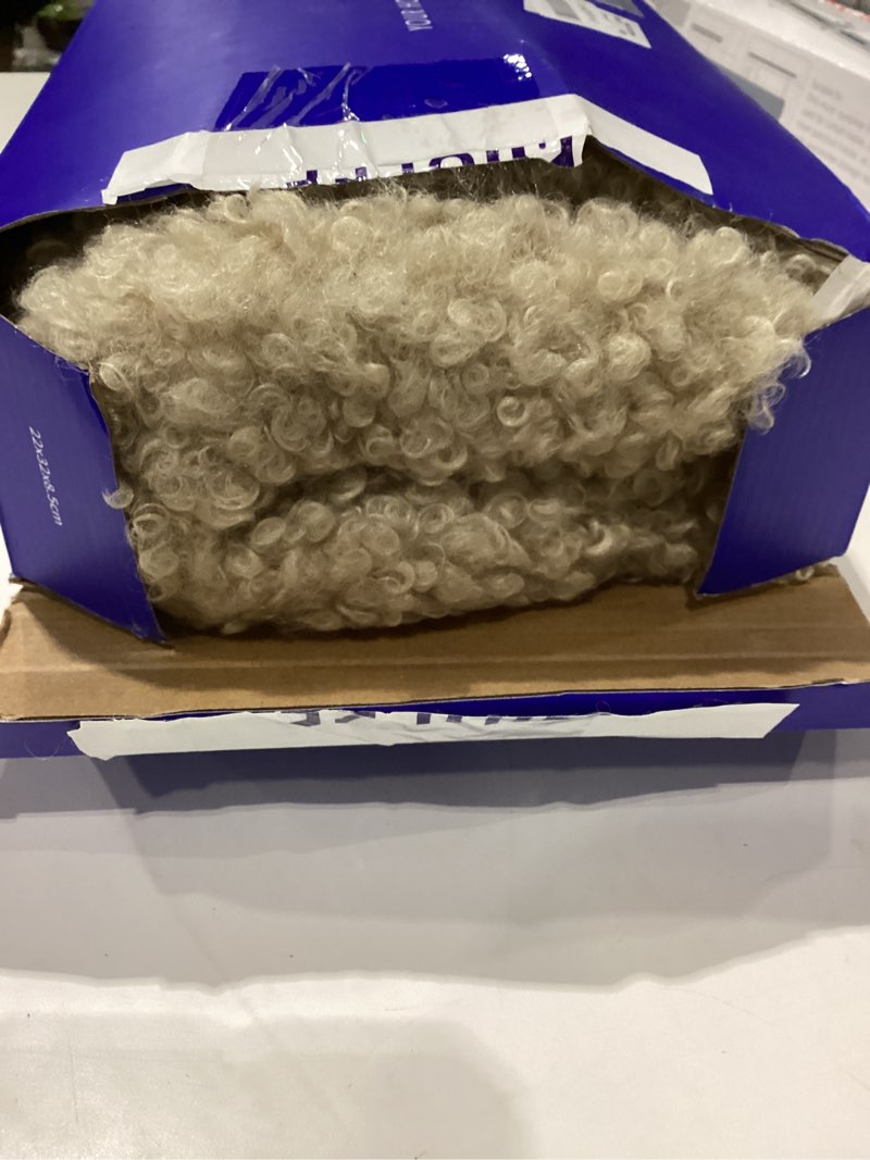 Condition photo showing New/Like New for miulee pack of 2 throw pillow covers 24x24 inch neutral light beige faux fur decorative sherpa pillow covers fuzzy accent soft sheepskin fleece cushion cases for boho home decor couch living room bed 24" x 24" (pack of 2) neutral light beige