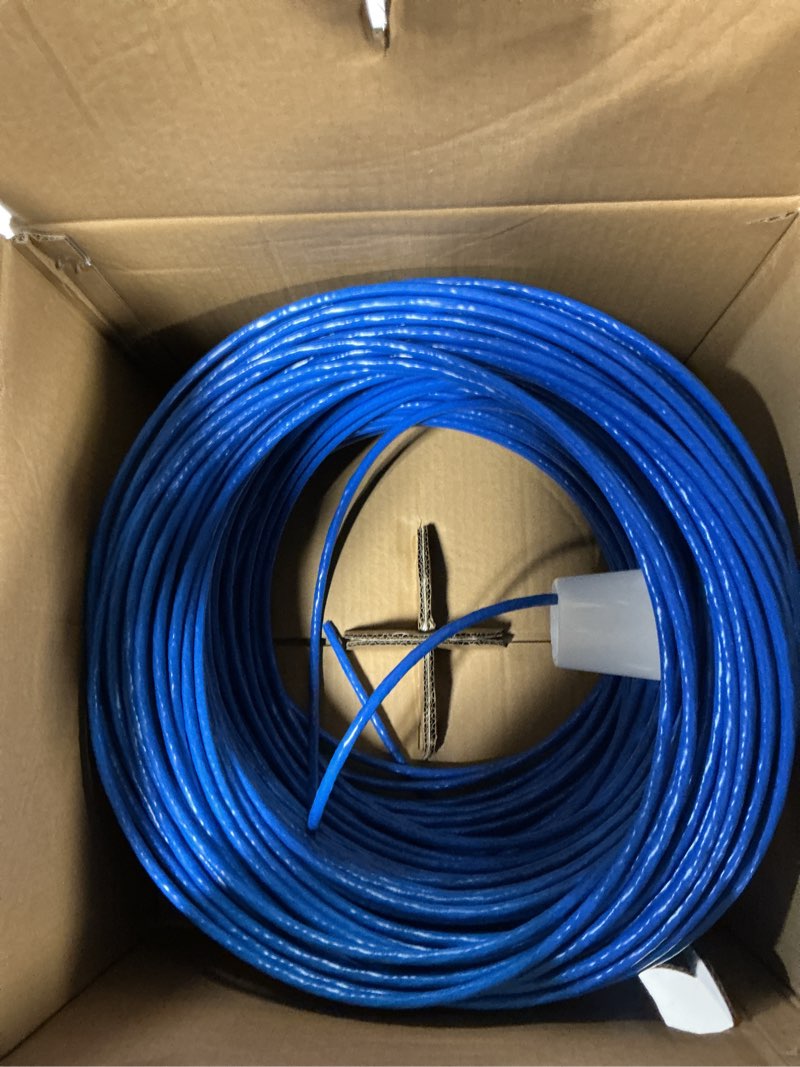 Condition photo showing Good Condition for monk cables | cat6 plenum cable 1000ft | utp, 23awg, 550mhz | dsx-8000 certified | most certified cable of the whole market (blue)