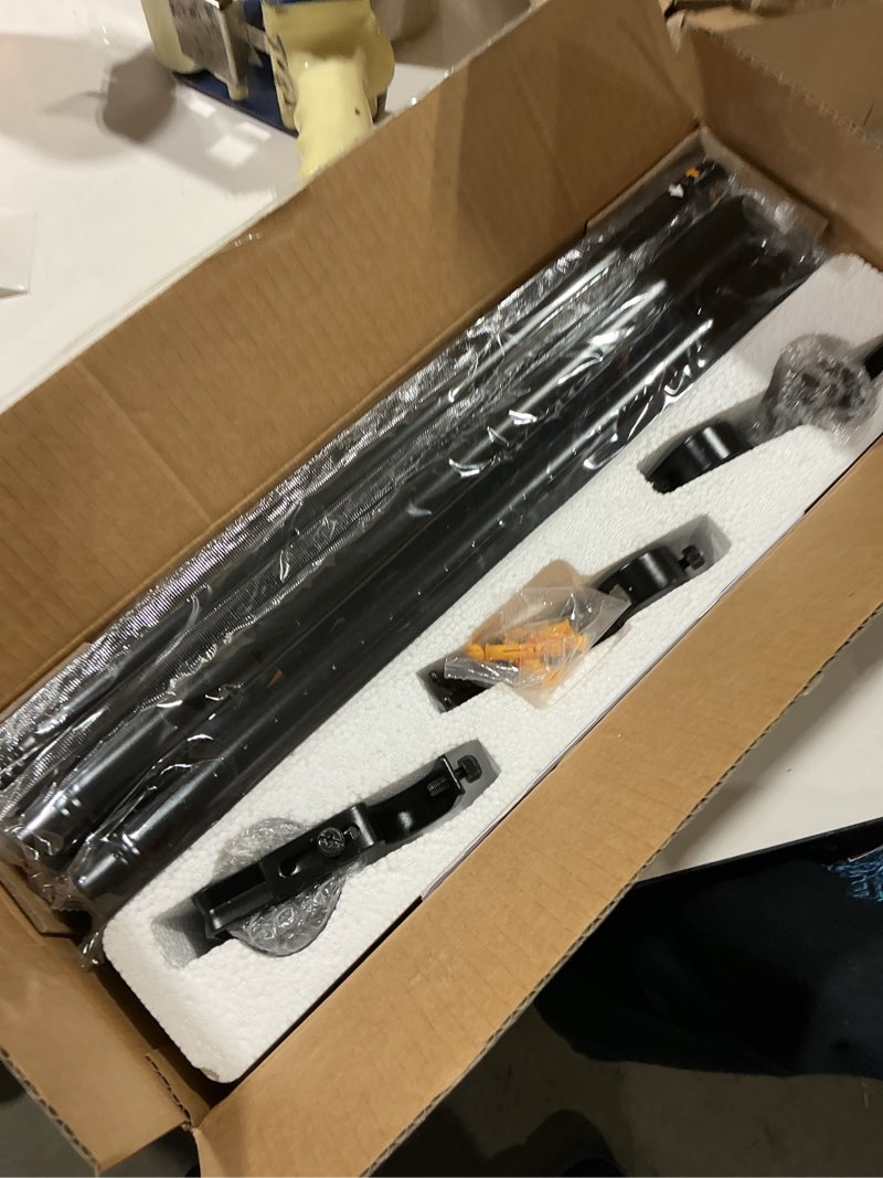 Condition photo showing Good Condition for yafex curtain rods 32-144 inch, heavy duty 1 inch adjustable curtain rod for windows, black extra long window treatment rods, modern design, easy installation 32" to 144" black