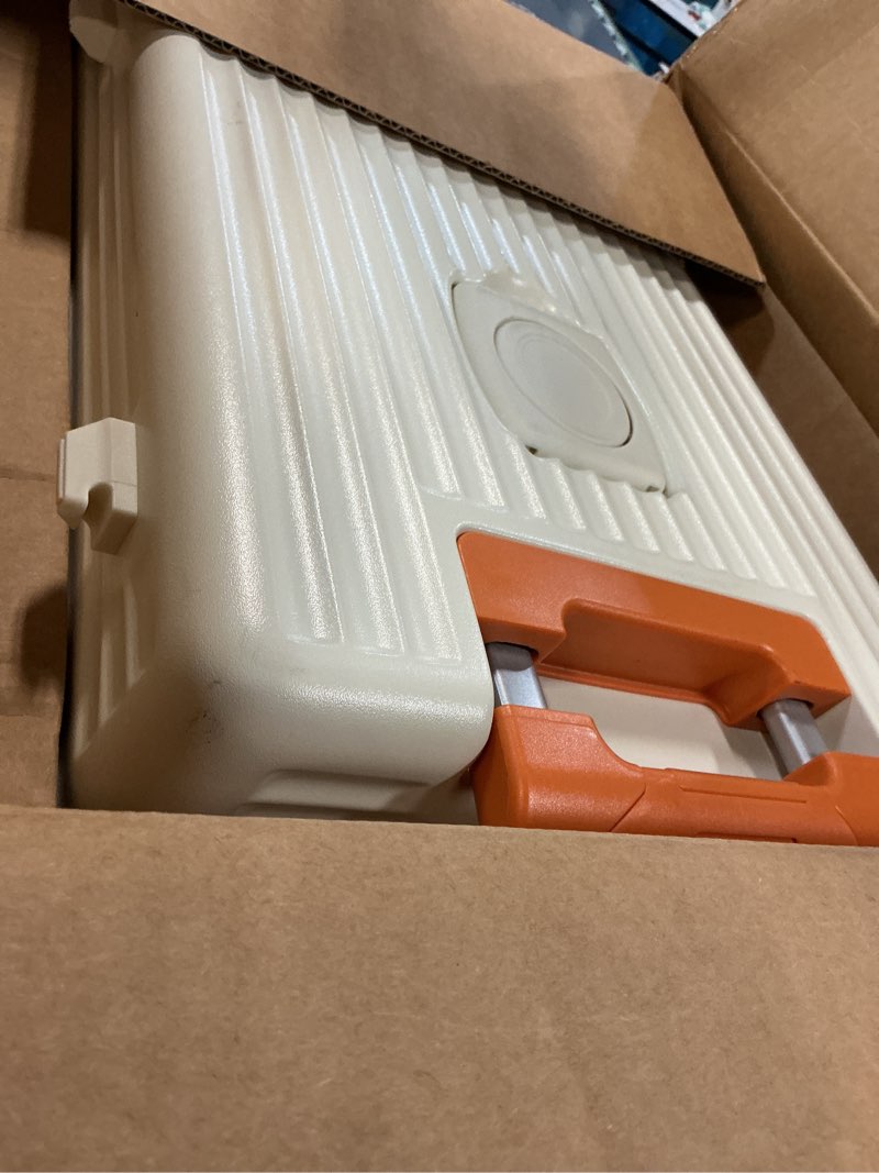 Condition photo showing Good Condition for carry on suitcase zipperless luggage,polycarbonate aluminum hard shell, expandable carry-on suitcase with spinner wheels (orange, 20 inch) orange 20 inch