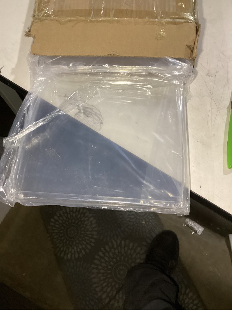 Condition photo showing Good Condition for Acrylic Bookcase, 3 Tier Clear Floor Standing Bookshelf, 31.5 inch Tall Display Cube Storage Shelf Home Decor Furniture for Home, Office, Living Room, Bedroom