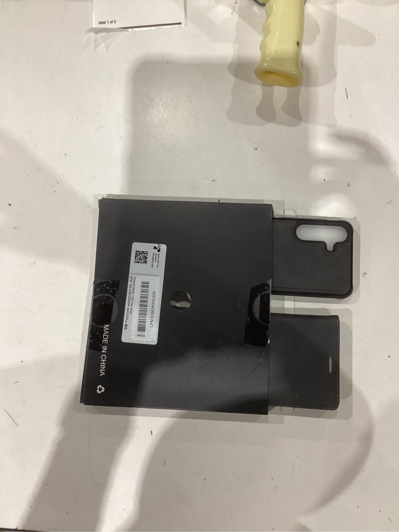 Condition photo showing Good Condition for Wallet Case for Samsung Galaxy S25 Plus Compatible with Magsafe, 2-in-1 PU Leather Flip RFID Blocking Card Holder Stand Shockproof Magnetic Detachable Cover for Galaxy S25 Plus Case, Black Galaxy S25 Plus - 6.7" Retro Black